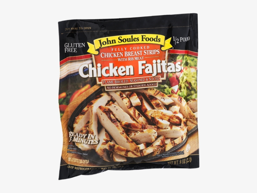 John Soules Foods Fully Cooked Chicken Breast Strips - John Soules Foods Chicken Fajitas - 8 Oz, transparent png