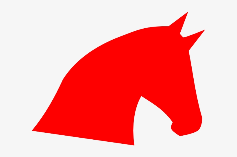 Red Horse Head Clip Art - Horse Head Silhouette Red, transparent png
