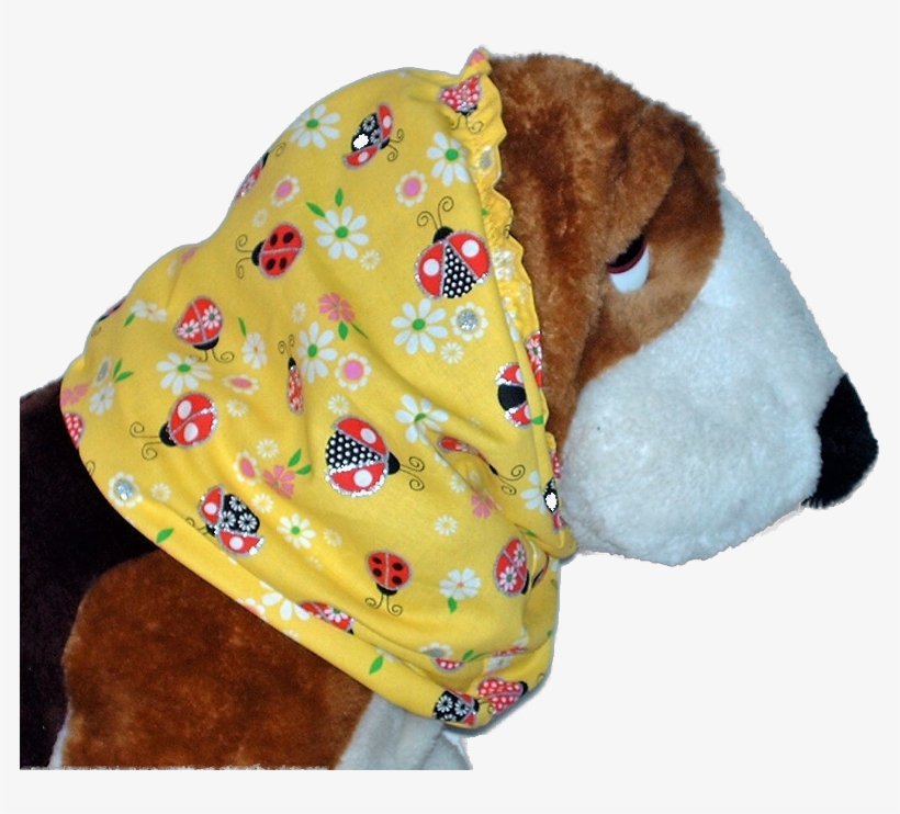 Yellow Red Ladybugs Sparkle Cotton Dog Snood By Howlin - Dog, transparent png