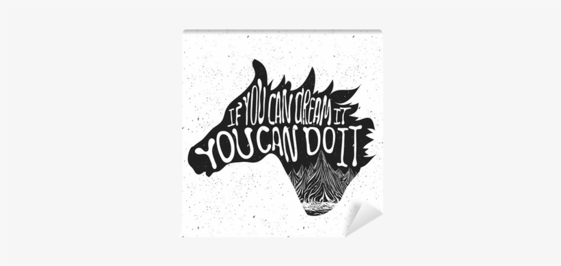 Typography Poster With Horse Head Silhouette And Mountains - Iphone 6s Horse Riding Case, transparent png