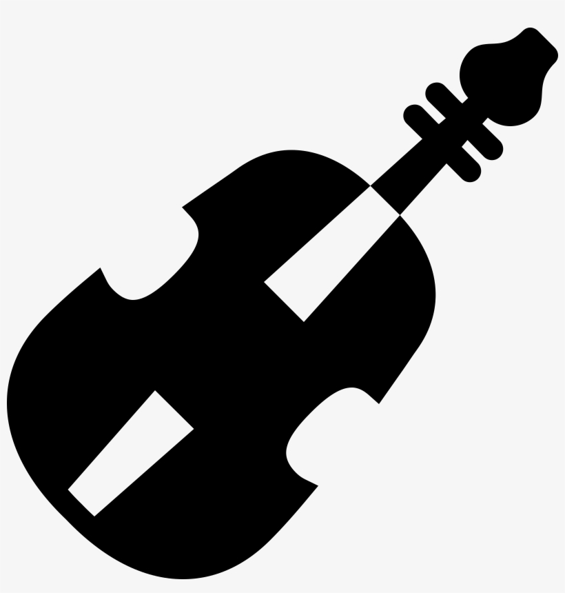 Violin Clip Art Image Black And White - Silhueta De Instrumentos Musicais, transparent png