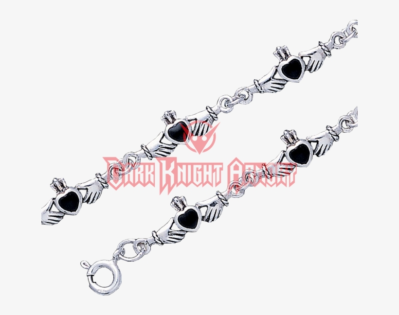 Irish Claddagh Bracelet With Black Onyx Inlay - Brule La Gomme Pas Ton Ame, transparent png