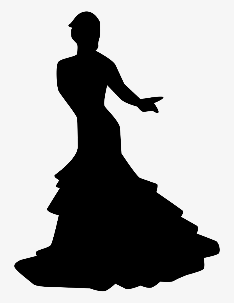 Flamenco Female Dancer Pose Comments - Little Mermaid Silhouette Png, transparent png
