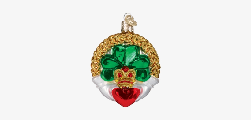 Old World Christmas Claddagh Irish Glass Ornament, transparent png
