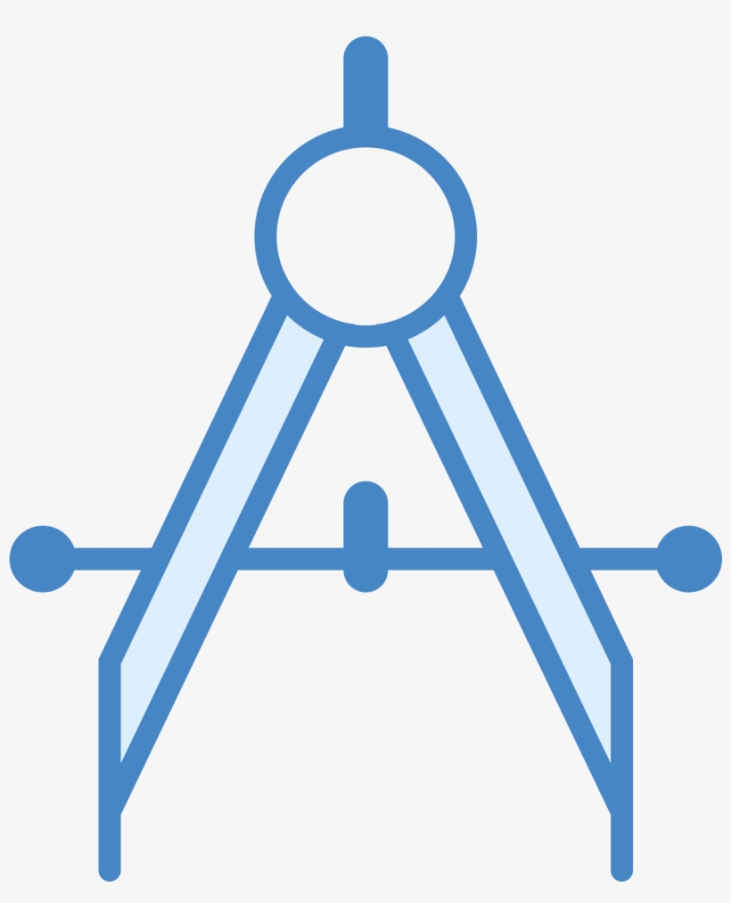 A Drafting Compass Composed Of Two Stick Shapes, Which - Drafting Icons, transparent png