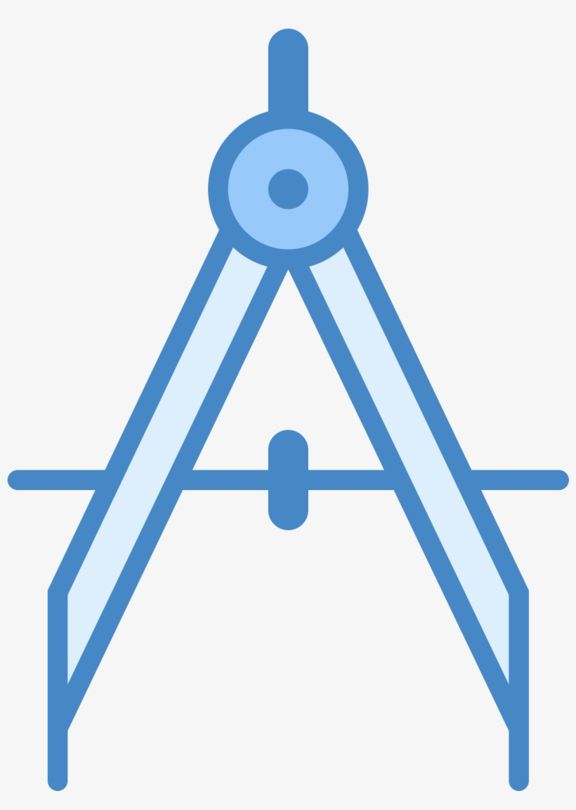 This Icon Represents A Drafting Compass - Drafting Icons, transparent png