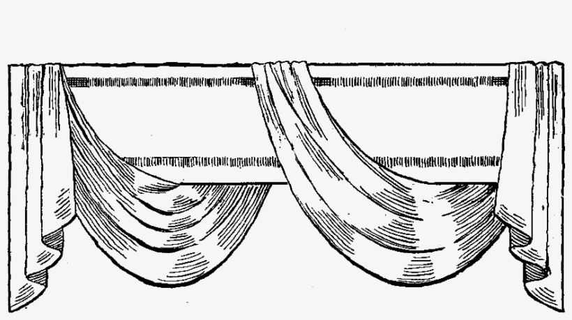 Home Decor Curtain Treatment Illustration Digital - Window Treatment, transparent png