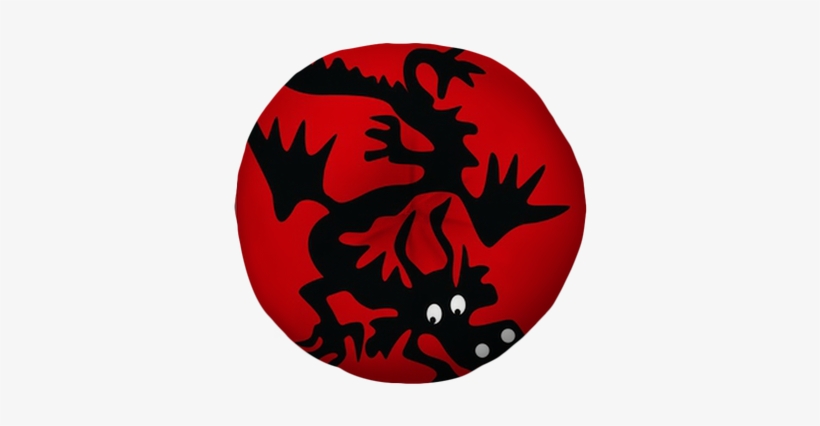 Dragon Silhouette Tufted Floor Pillow - Silhouette, transparent png