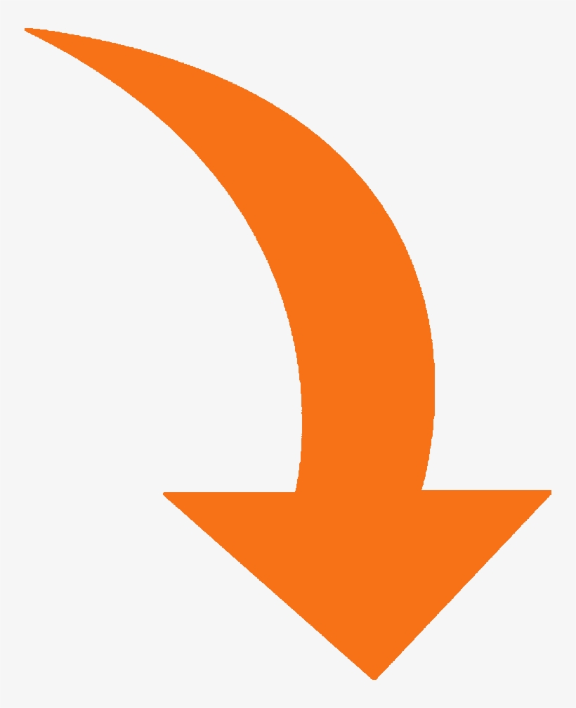 Appliances And Furniture - Curved Arrow Orange Png, transparent png