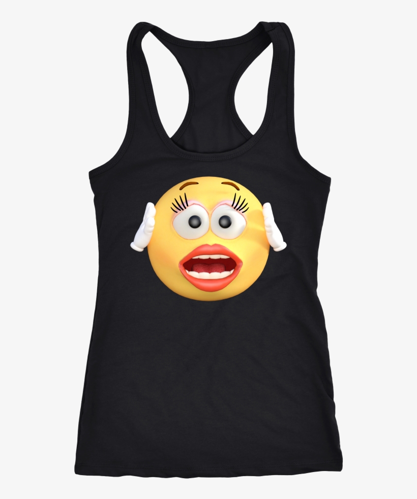 Dreamoctane Women Shock Emoji Tank Top - Dog Lover And Runner Tank Top - Can't Jog Without Dog, transparent png