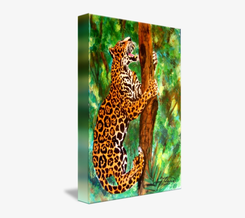 Climbing Jaguar By Amy Queen Picture Transparent Library - Climbing Jaguar, transparent png