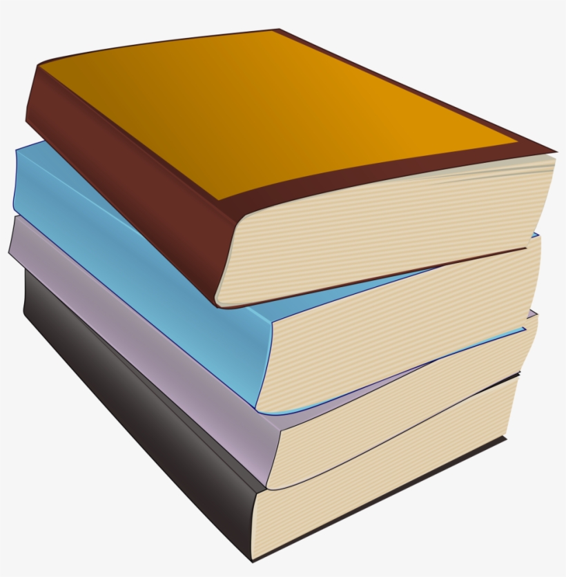 Free Clip Art Of Paperbacks By Eady - Background Tumpukan Buku Flat Design Background Transparent, transparent png