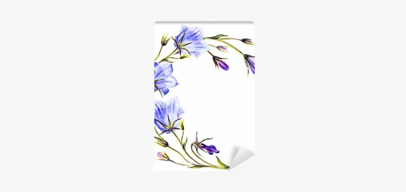 Watercolor Painting Of The Bell Flowers Wall Mural - Painting, transparent png