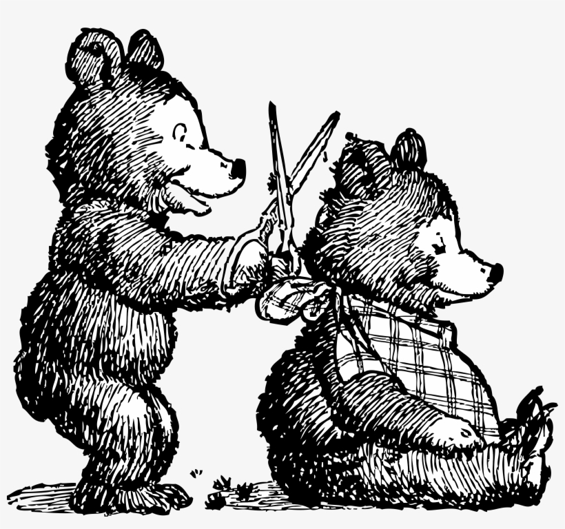 This Free Icons Png Design Of Bear Gets Haircut, transparent png