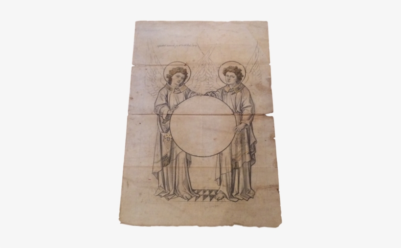 Two Standing Angels - Sketch, transparent png