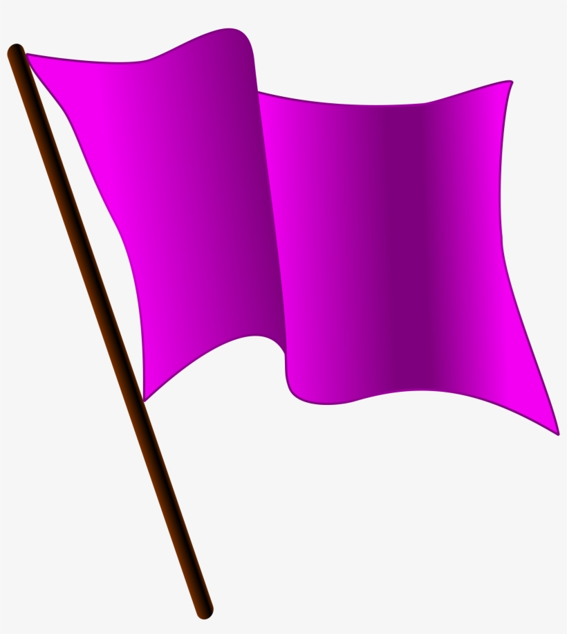 Hemaphaein Clipart Purple - Purple Flag Waving, transparent png