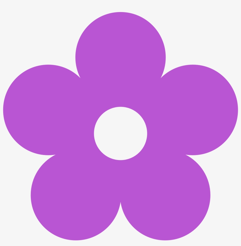 Colorful Flower Clipart Jpg Black And White Library - Flower Violet Clip Art, transparent png