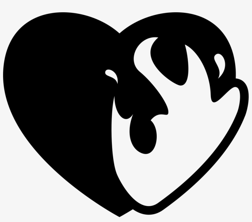 Heart On Fire Vector - Heart On Fire Icon, transparent png
