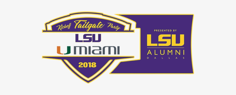 2018 Lsu-miami Kickoff Tailgate Party - Team Sports America Ncaa 12-1/2 In. X 18 L Flag Stand, transparent png