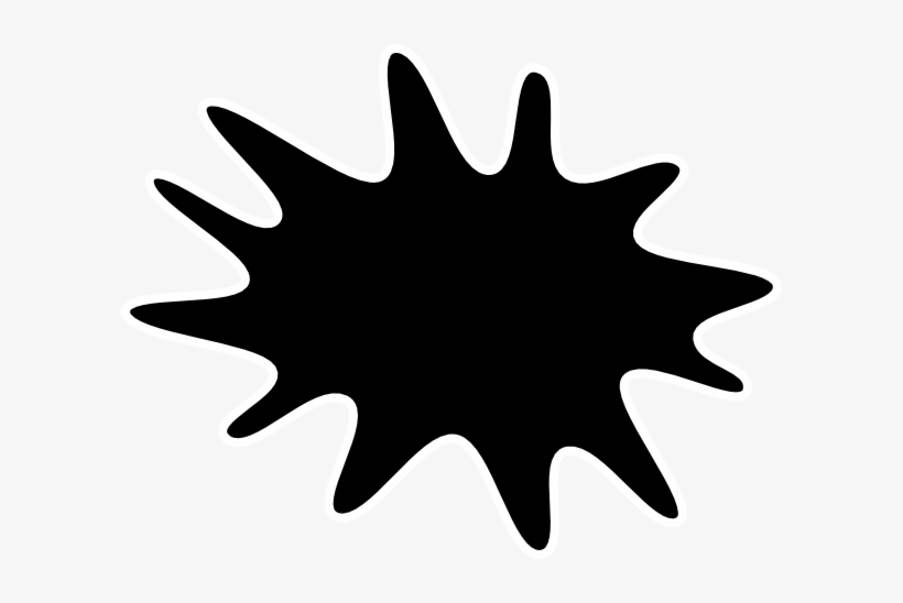 Black Paint Splat Png Clip Art, transparent png