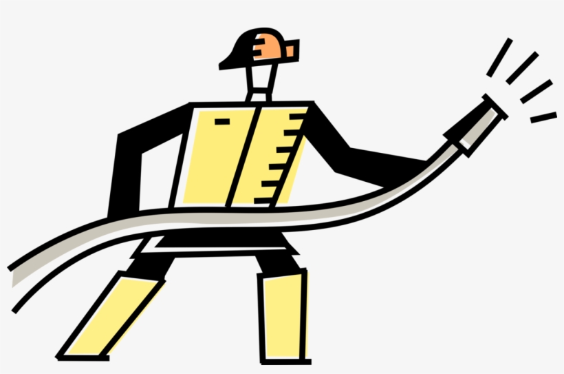 Vector Illustration Of Firefighter Fireman Fights Raging, transparent png