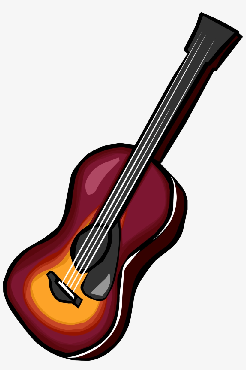 Acoustic Sunburst Guitar Clothing Icon Id 730 - Sunburst Guitar Red Blue, transparent png