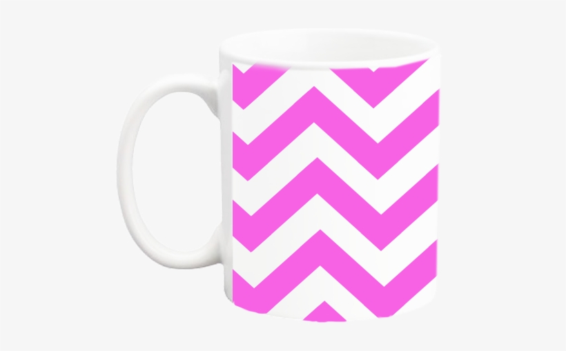 Pink Chevron Pattern Background Custom Coffee Mug - Chevron Coffee Mugs, transparent png