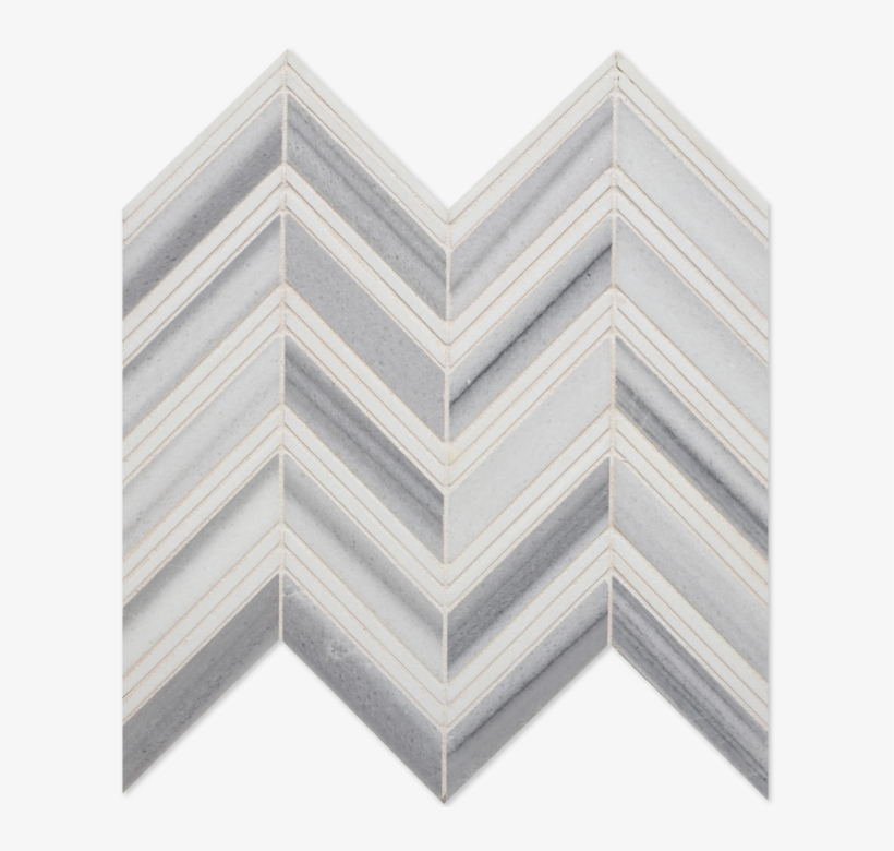 Chevron Grey Polished - Chevron Grey Mosaic Tile, transparent png
