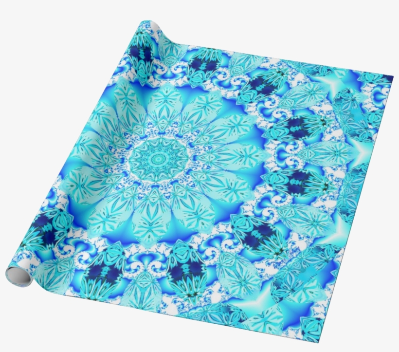 Aqua Lace Mandala Delicate Abstract Blue Wrapping Paper - Cafepress Aqua Lace Abstract 3'x5' Area Rug, transparent png
