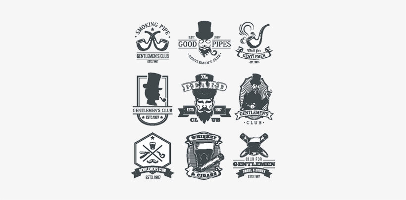 Set Of Vintage Gentleman Emblems, Labels - Graduate Class Logo Vector, transparent png