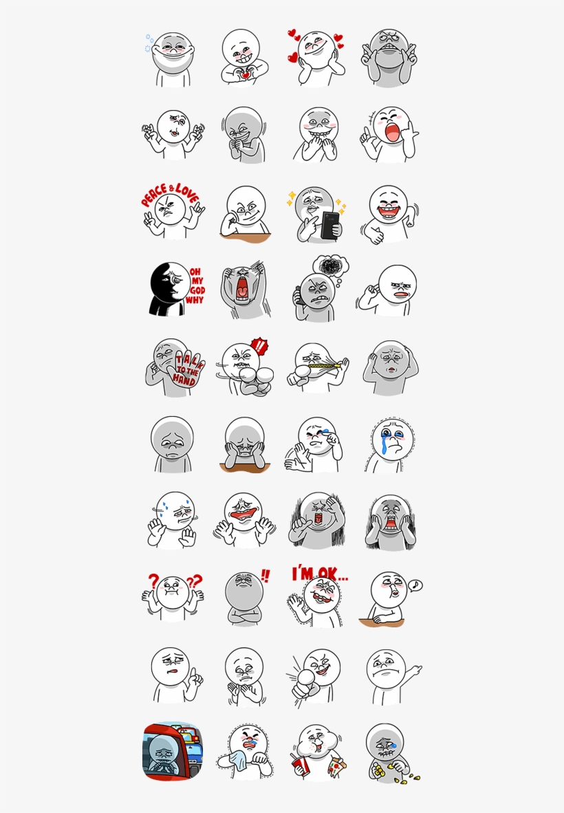 Funny Faces - 饅頭 人 跨 區 貼圖, transparent png