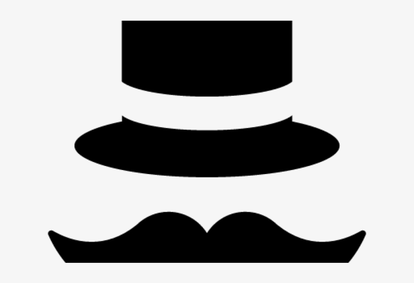 Top Hat Clipart Mustache - Top Hat And Moustache, transparent png