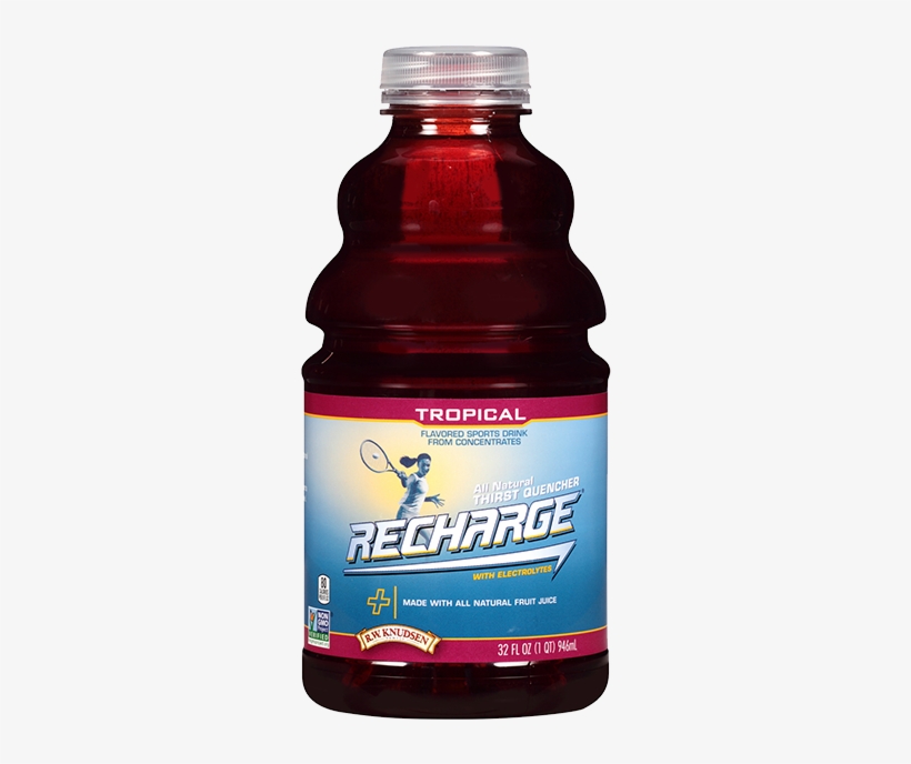 Tropical Recharge® - R. W. Knudsen Recharge Sports Drink, Tropical - 32, transparent png
