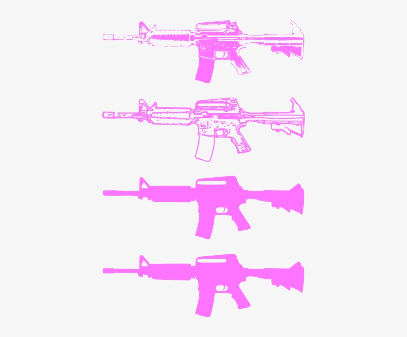 Machine Rifle Silhouette Download Machine Gun Silhouette - A&k M4ris, transparent png