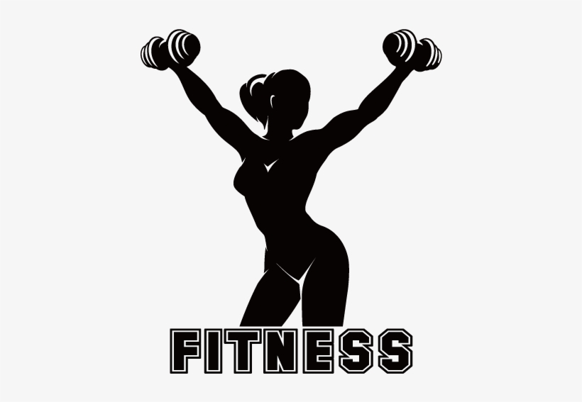 Physical Centre Silhouette Slim Woman Holding A - Wallstickers4ever Large Wall Vinyl Decal Fitness Girl, transparent png