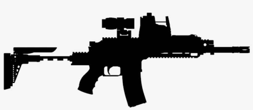 Assault Rifle Silhouette Png - M4 Ssystem, transparent png