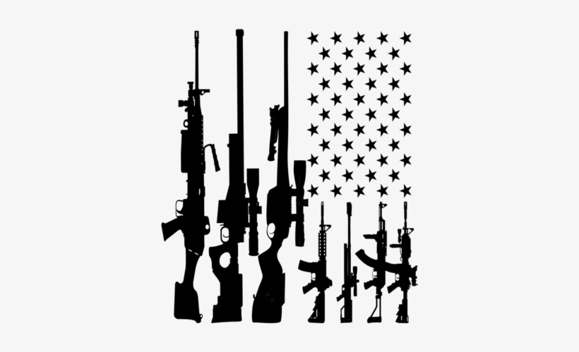 Guns Of America Decal - American Flag With Guns, transparent png