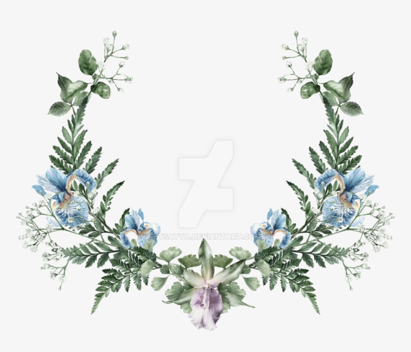 Leaf Wreath Png - Watercolor Leaves Wreath Png, transparent png