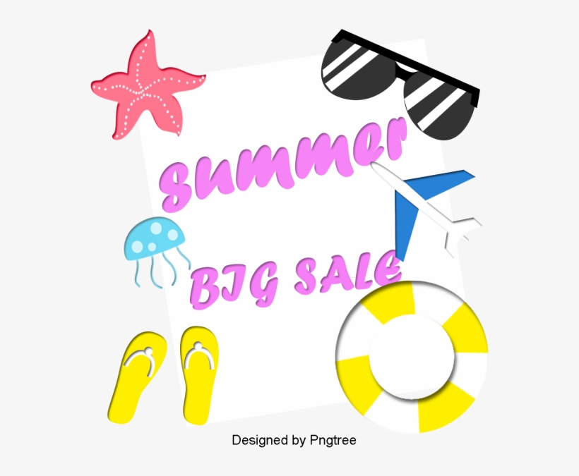 Verano Fresco Patron De Dibujos Animados De Elemento - Cartoon, transparent png