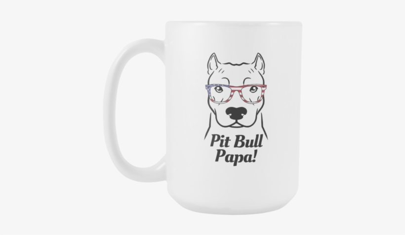 Pit Bull Papa Coffee Mug - Mug, transparent png