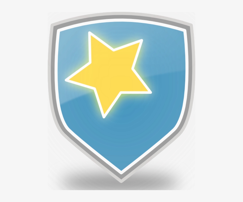 Rachaelanaya Blue Star Icon Clipart - Star Shield Png, transparent png