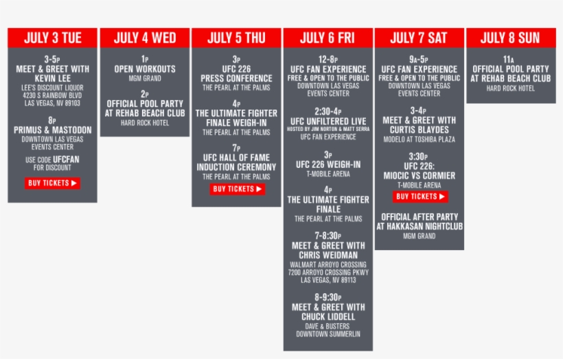 Sign Up Below For More Information And Updates On Ufc - Ufc International Fight Week 2018 Schedule, transparent png