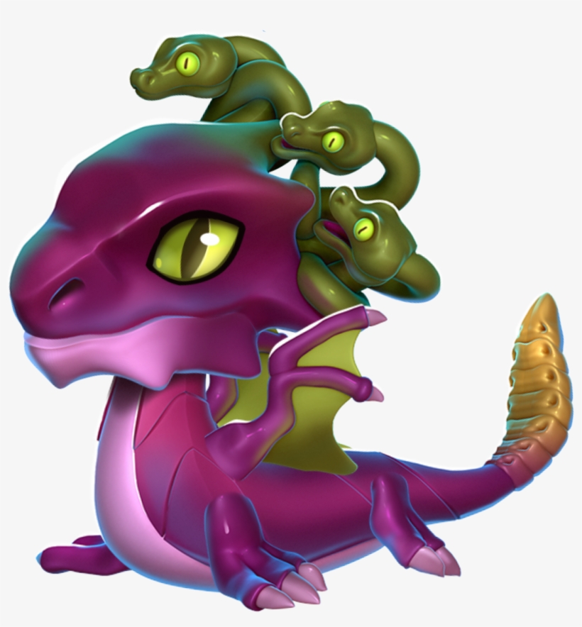 Medusa Dragon Baby - Cartoon, transparent png