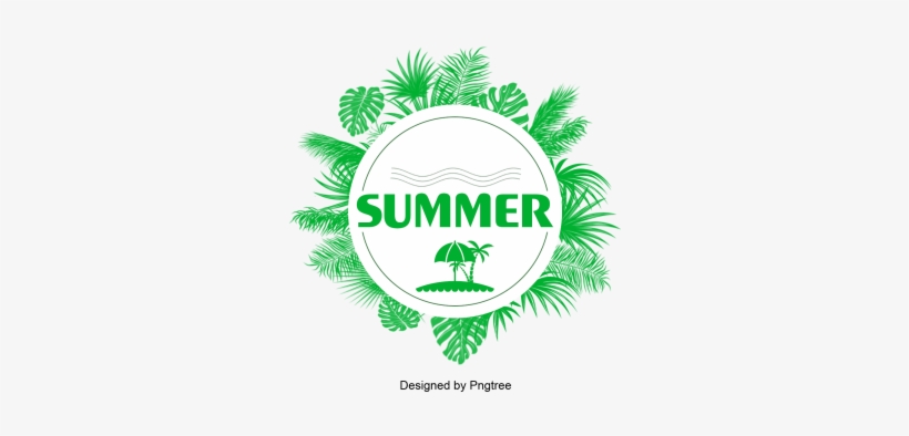 Summer Vector Design, Summer Vector, Green, Island - Psd, transparent png