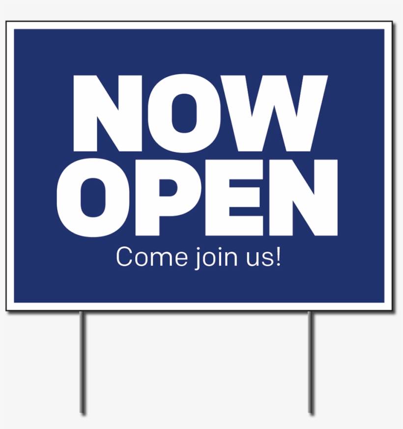 Lawn Sign 24" X 18" Other Colors Available - Cafe Now Open Posters, transparent png