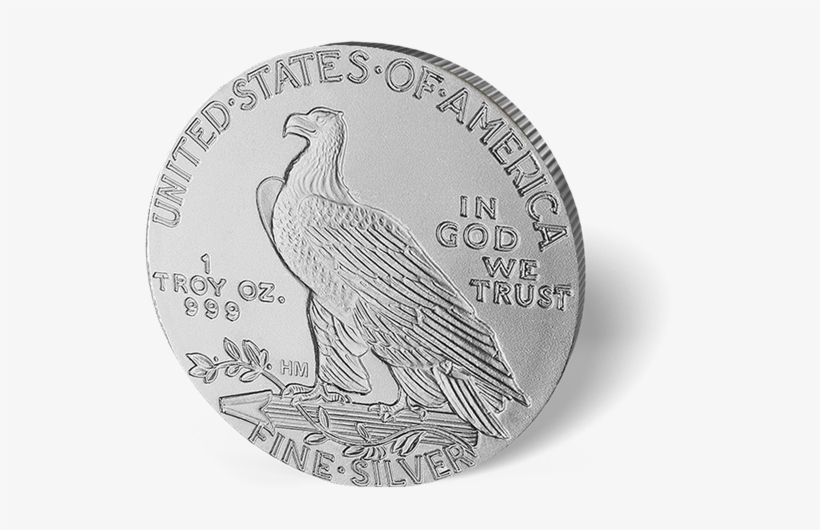 Picture Of 1 Oz Silver $5 Indian Design Round - Silver, transparent png