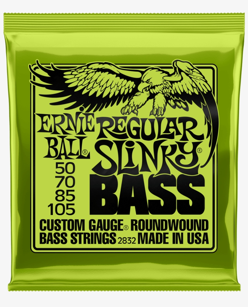 Ernie Ball 2832 Regular Slinky Round Wound Bass Strings - Ernie Ball Bass Strings, transparent png