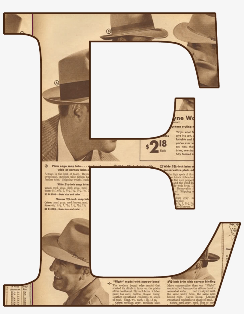 Alfabeto En Periodico Antiguoe - Letra E En Papel Periodico, transparent png