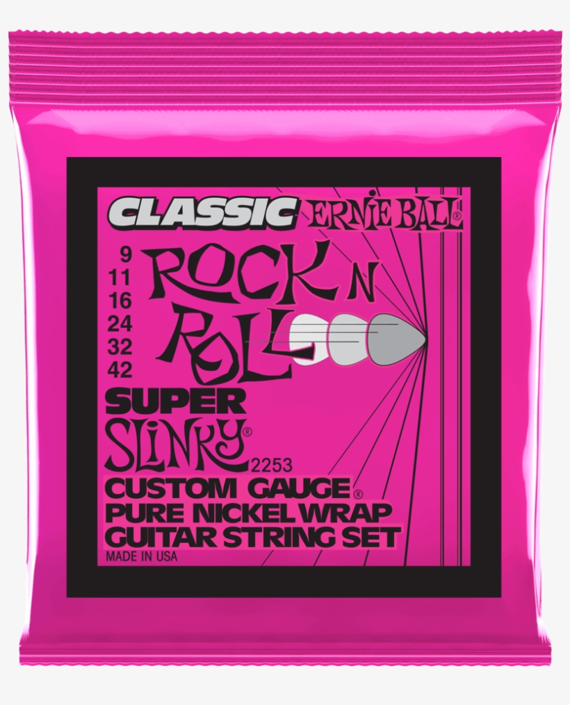 Ernie Ball Super Slinky Classic Rock N Roll Pure Nickel - Ernie Ball 2251 Classic Pure Nickel Regular Slinky, transparent png