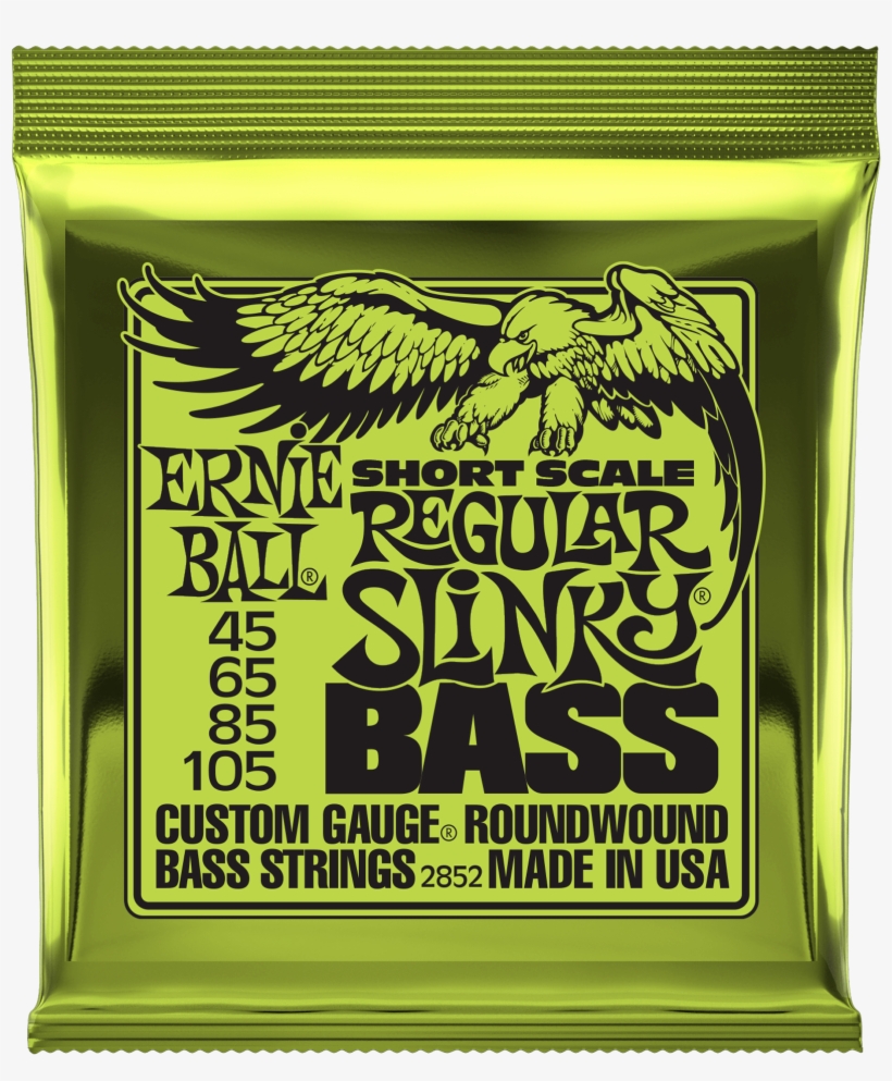 Image 2852 Slinky Nickel Wound Bass 4 String Short - Ernie Ball 2832 Regular Slinky, transparent png